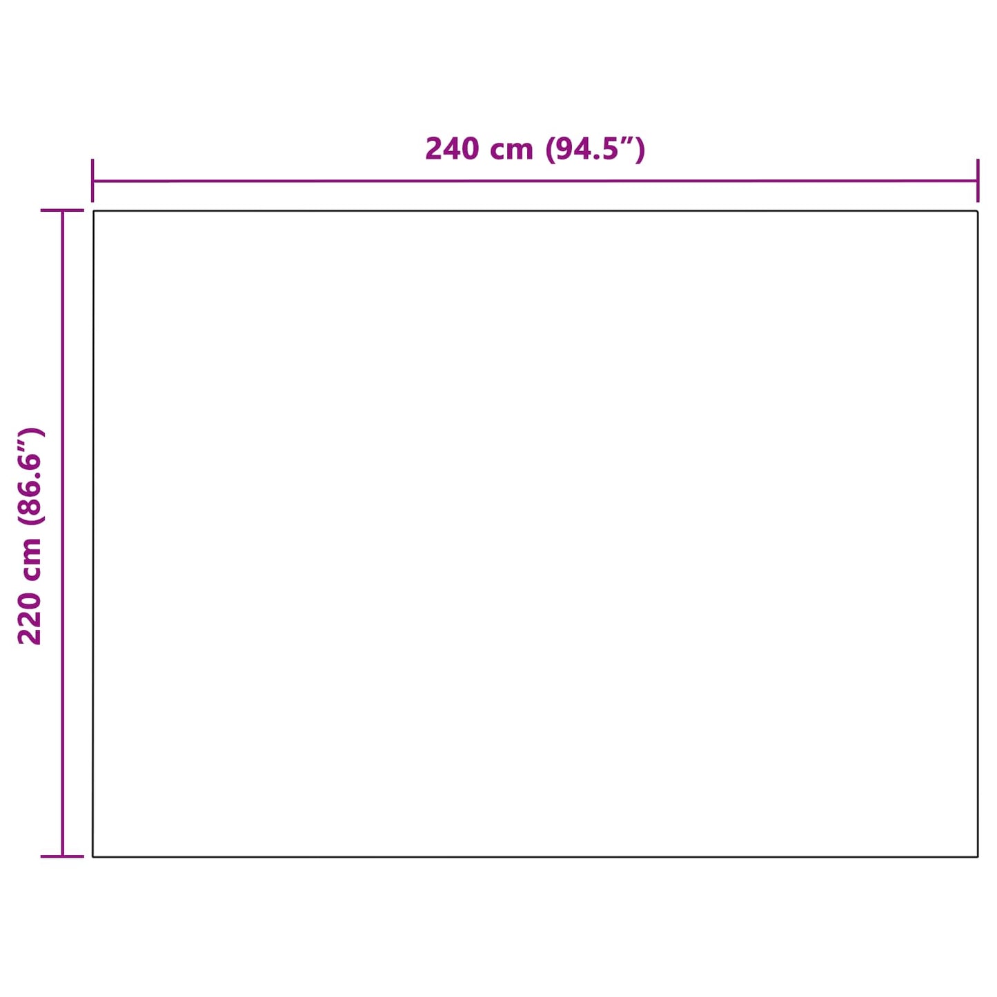 vidaXL Ριχτάρια 6 pcs Κρεμ 240 x 220 cm Μαλλί