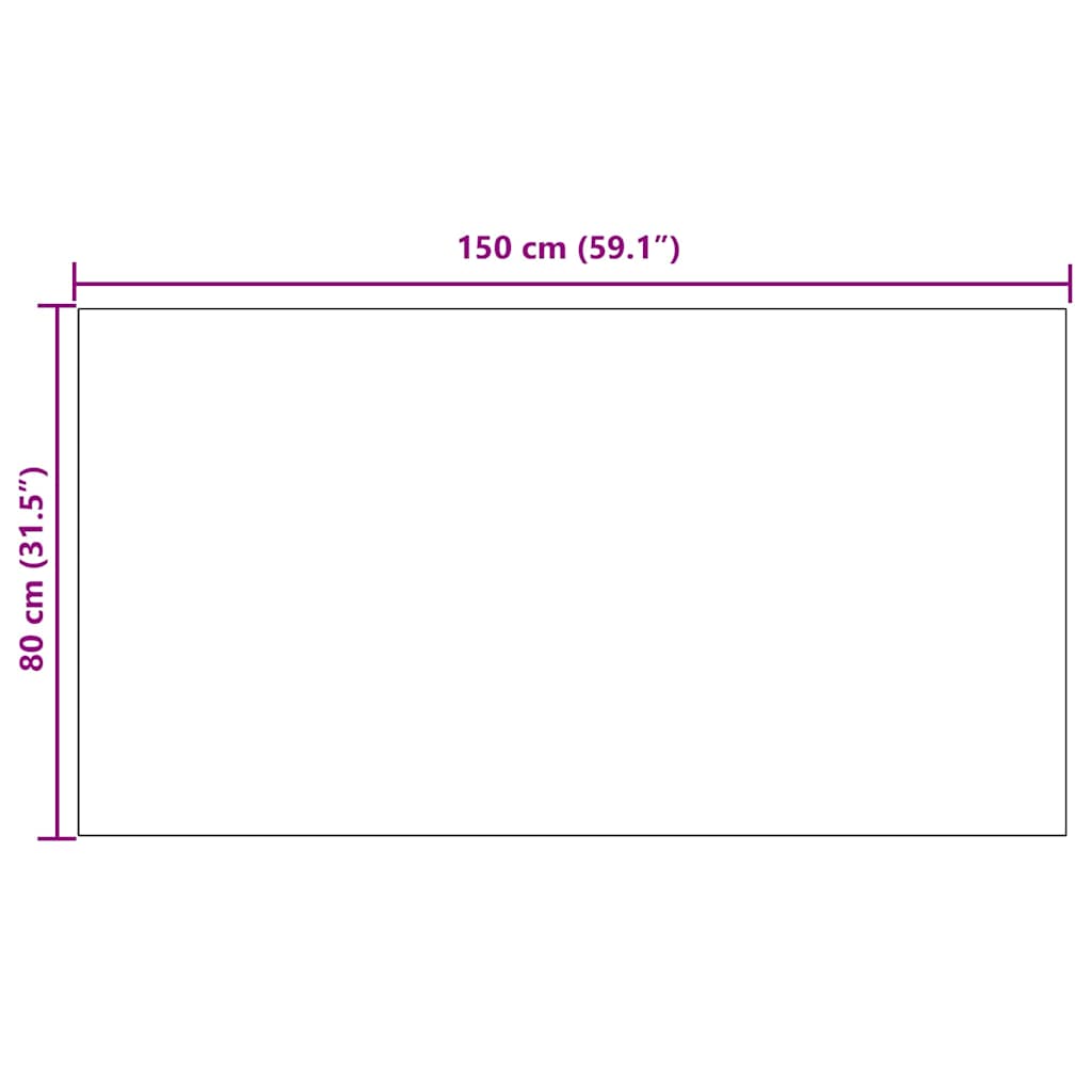 vidaXL Δερμάτινο Χαλί Γκρι 80 x 150 cm ύφασμα