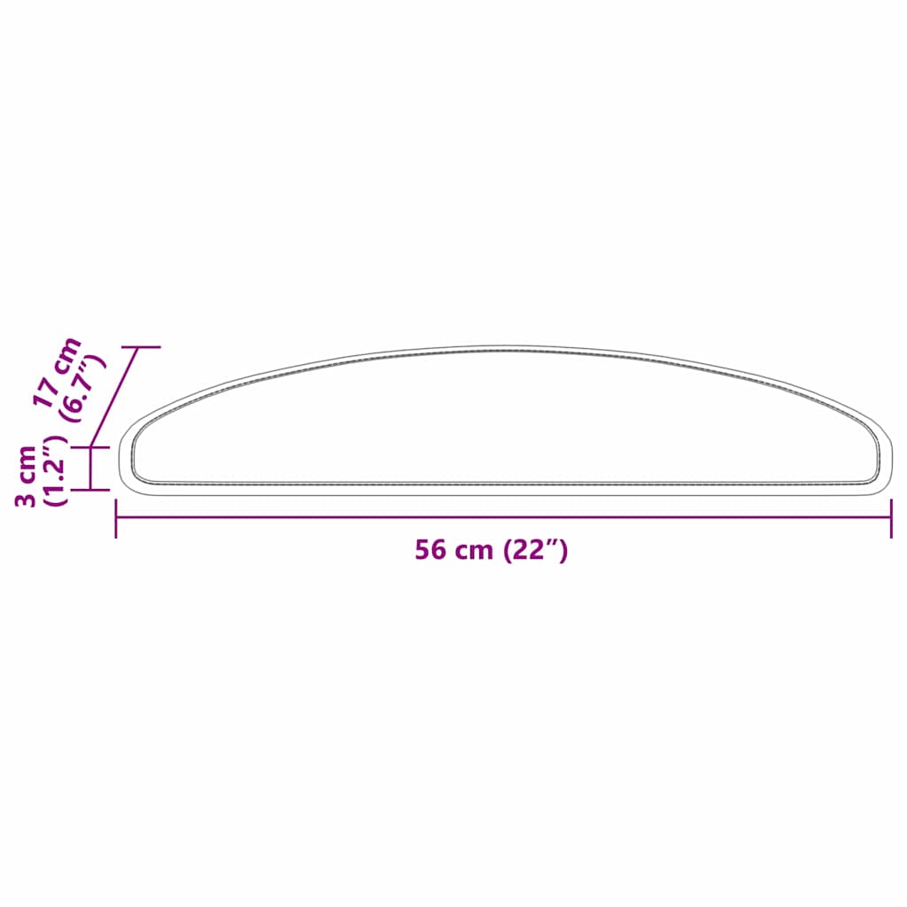 vidaXL Αυτοκόλλητα Ματ Σκαλοπατιών 15 pcs Γκρι 56 x 17 x 3 cm