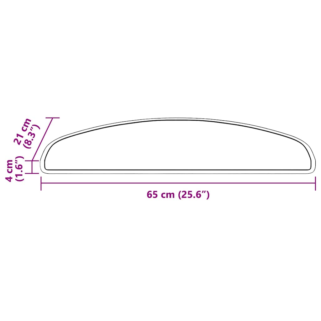 vidaXL Αυτοκόλλητα Ματ Σκαλοπατιών 15 τμχ. 65 x 21 x 4 cm Non-Slip