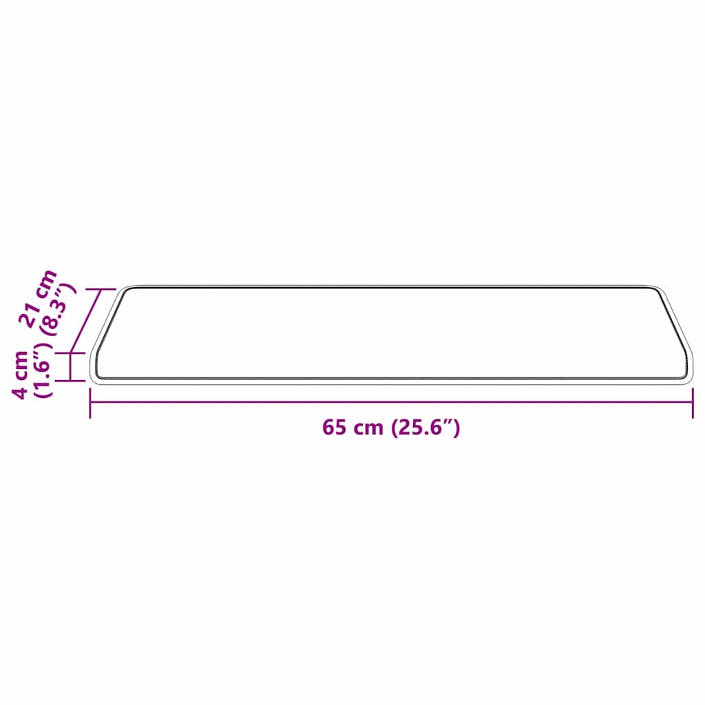 vidaXL Αυτοκόλλητα Ματ Σκαλοπατιών 15 pcs Ανθρακί 65 x 21 x 4 cm