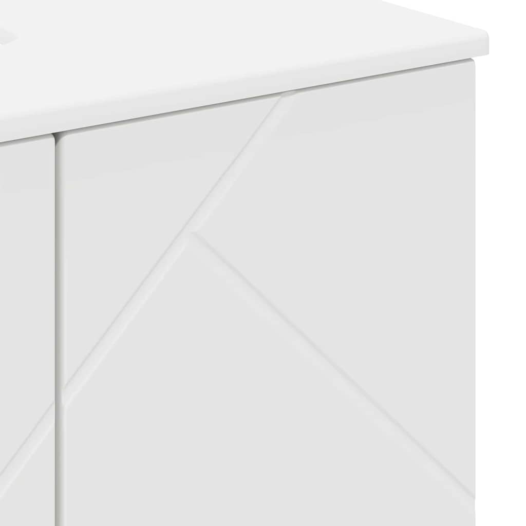 vidaXL Σετ Επίπλων Μπάνιου Επιτοίχιο 3 pcs Λευκό 61 x 35 x 64 εκ.