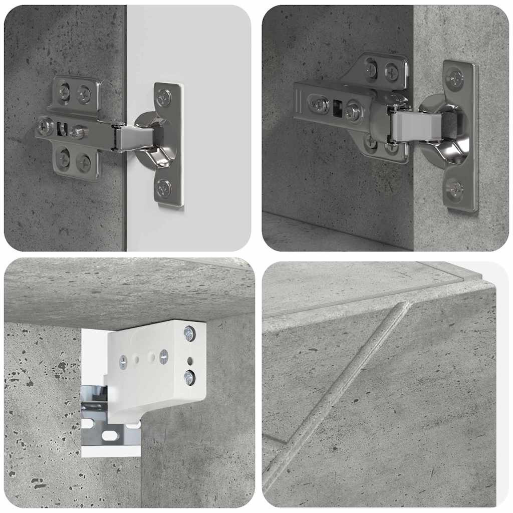 vidaXL Σετ Επίπλων Μπάνιου 5 pcs Γκρι σκυροδέματος 30 x 35 x 192 εκ.