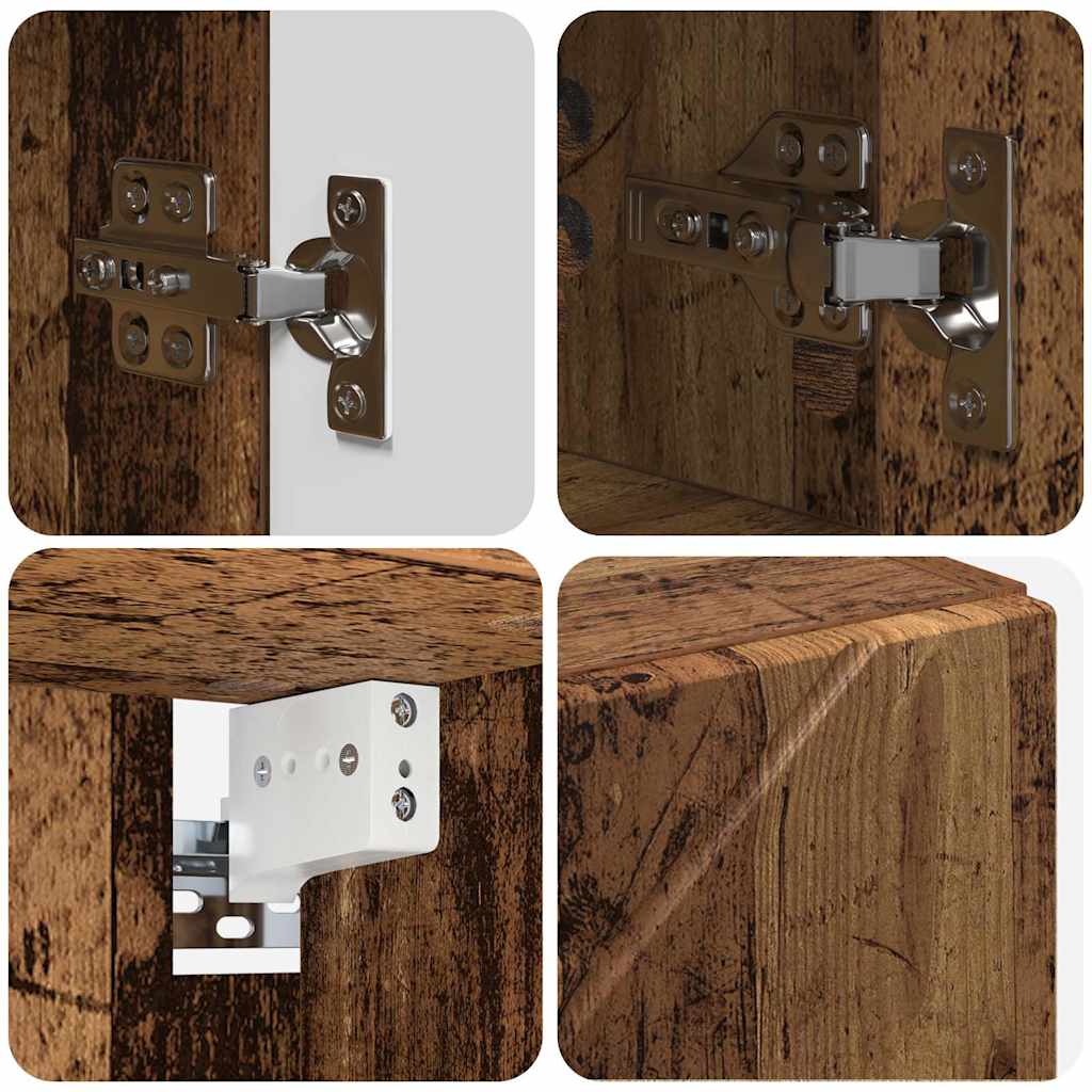 vidaXL Σετ Επίπλων Μπάνιου 5 τμχ. Παλιό Ξύλο 35 x 30 x 192 εκ