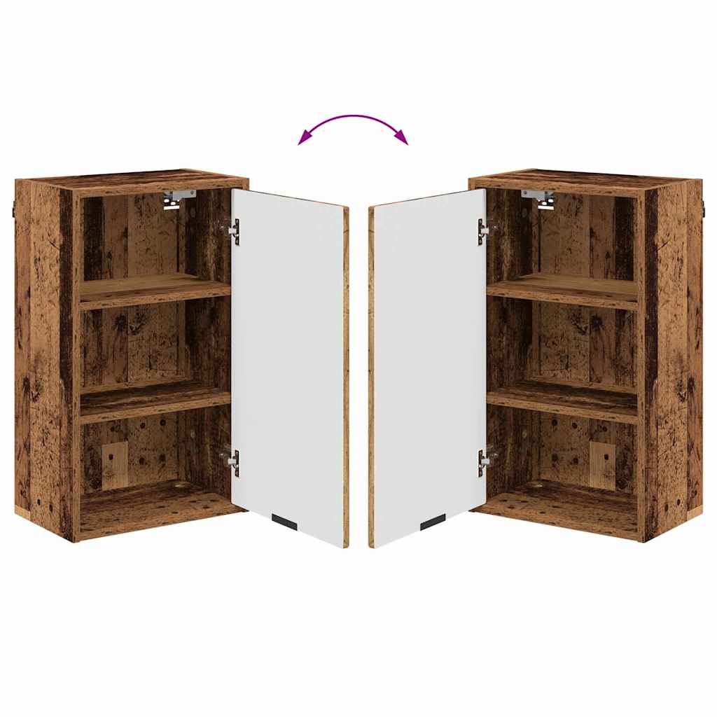 vidaXL Σετ Επίπλων Μπάνιου με συρτάρι Επιτοίχιο με πόρτα Παλιό Ξύλο