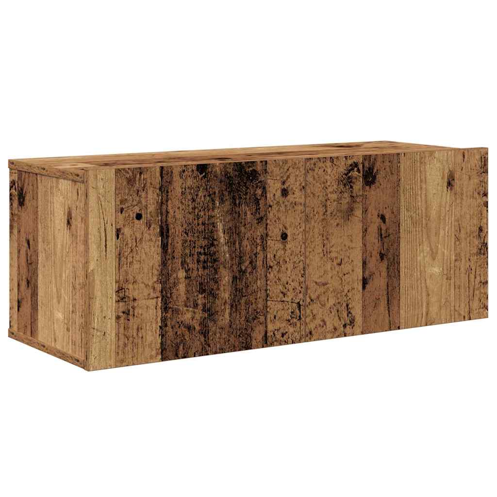 vidaXL Τηλεοπτική Κάβα Τοίχου 4 pcs Παλαιό ξύλο 80 x 30 x 30.5 εκ