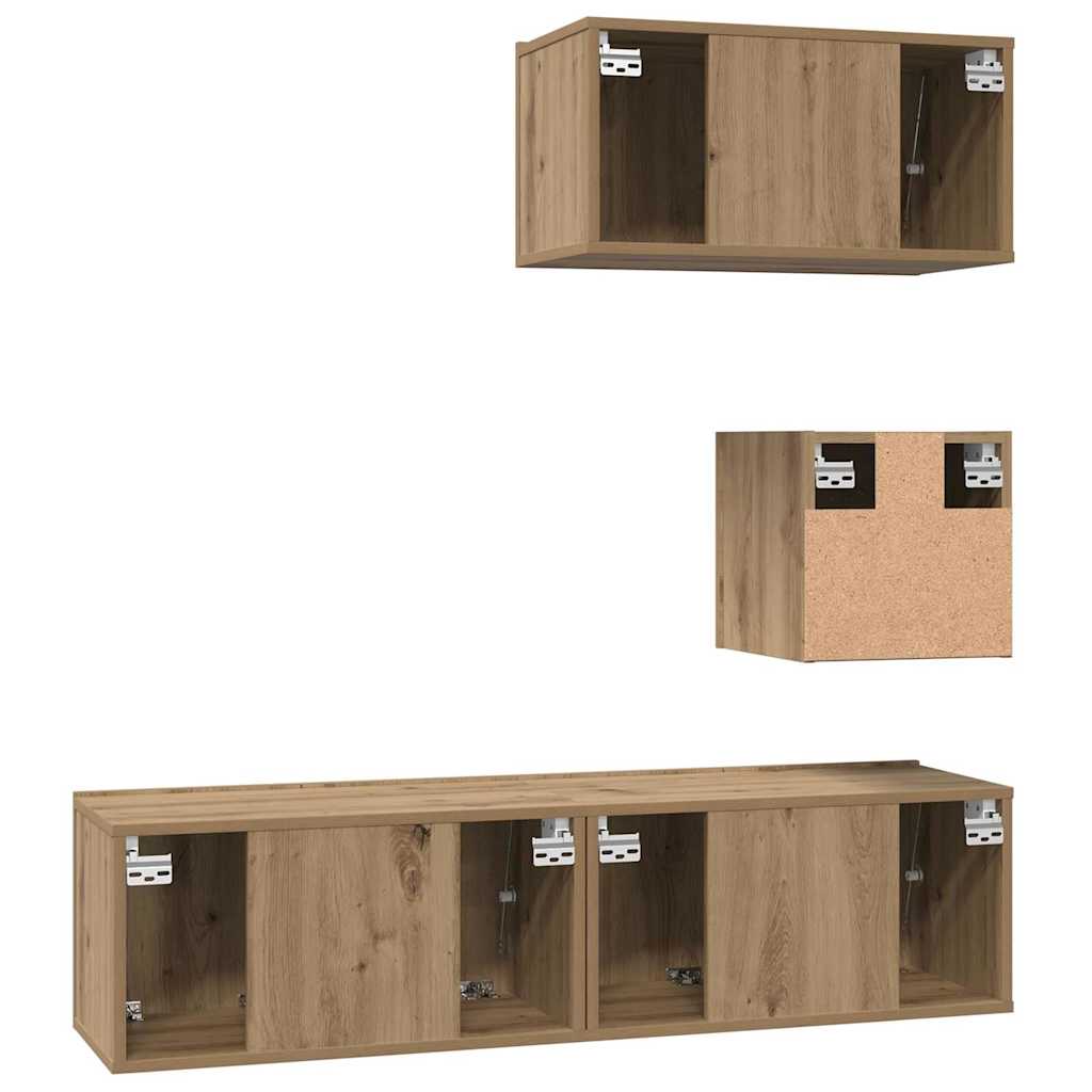 vidaXL Σετ επίπλου τηλεόρασης 4 pcs artisan δρυς 60 x 30 x 30 cm