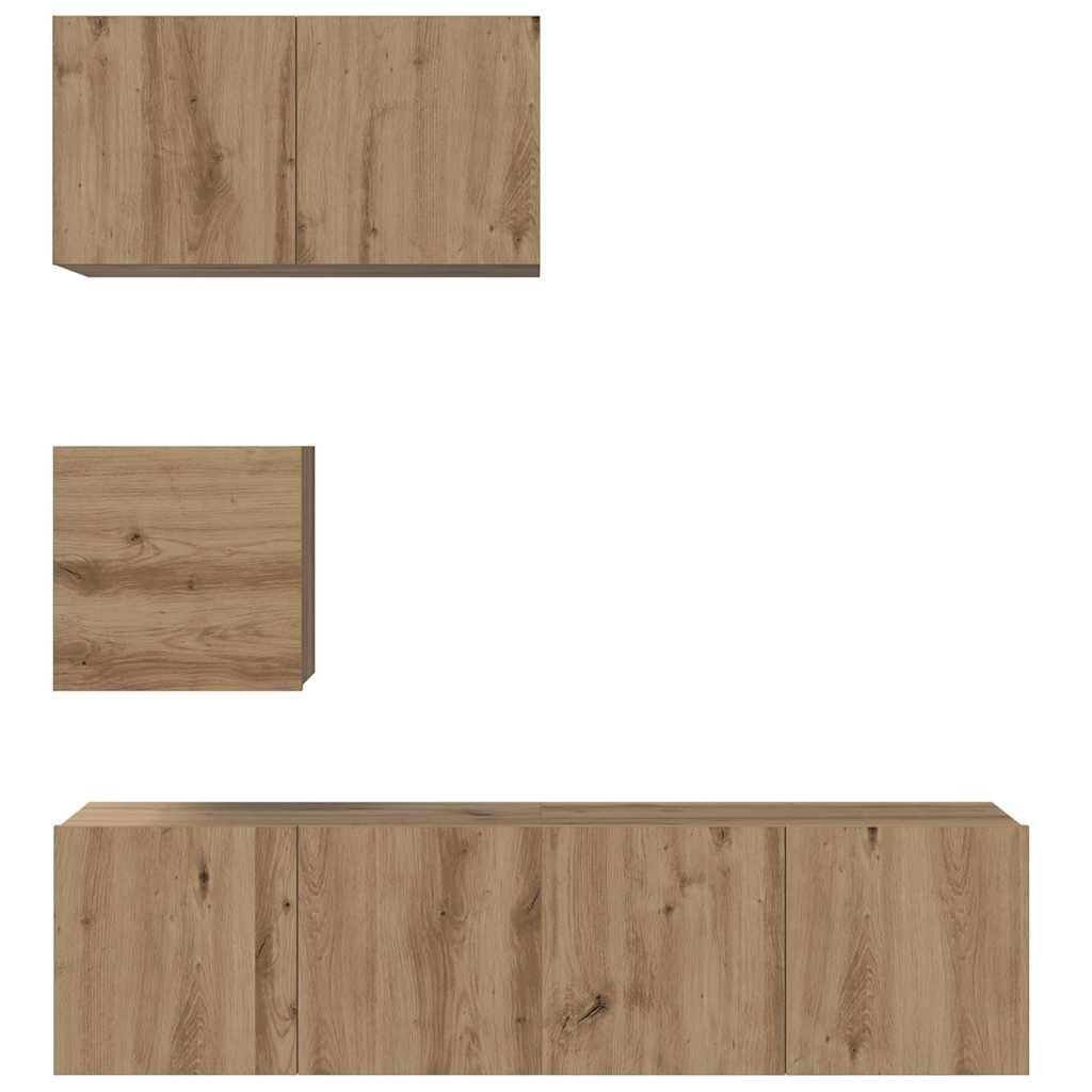 vidaXL Σετ επίπλου τηλεόρασης 4 pcs artisan δρυς 60 x 30 x 30 cm