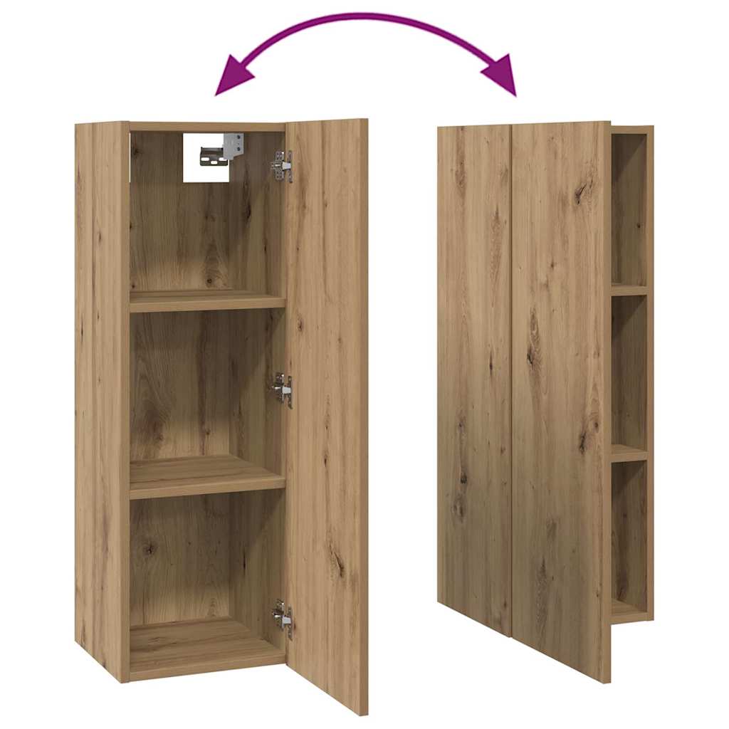 vidaXL Σετ επίπλου τηλεόρασης 10 pcs artisan δρυς 30.5 x 30 x 90 cm
