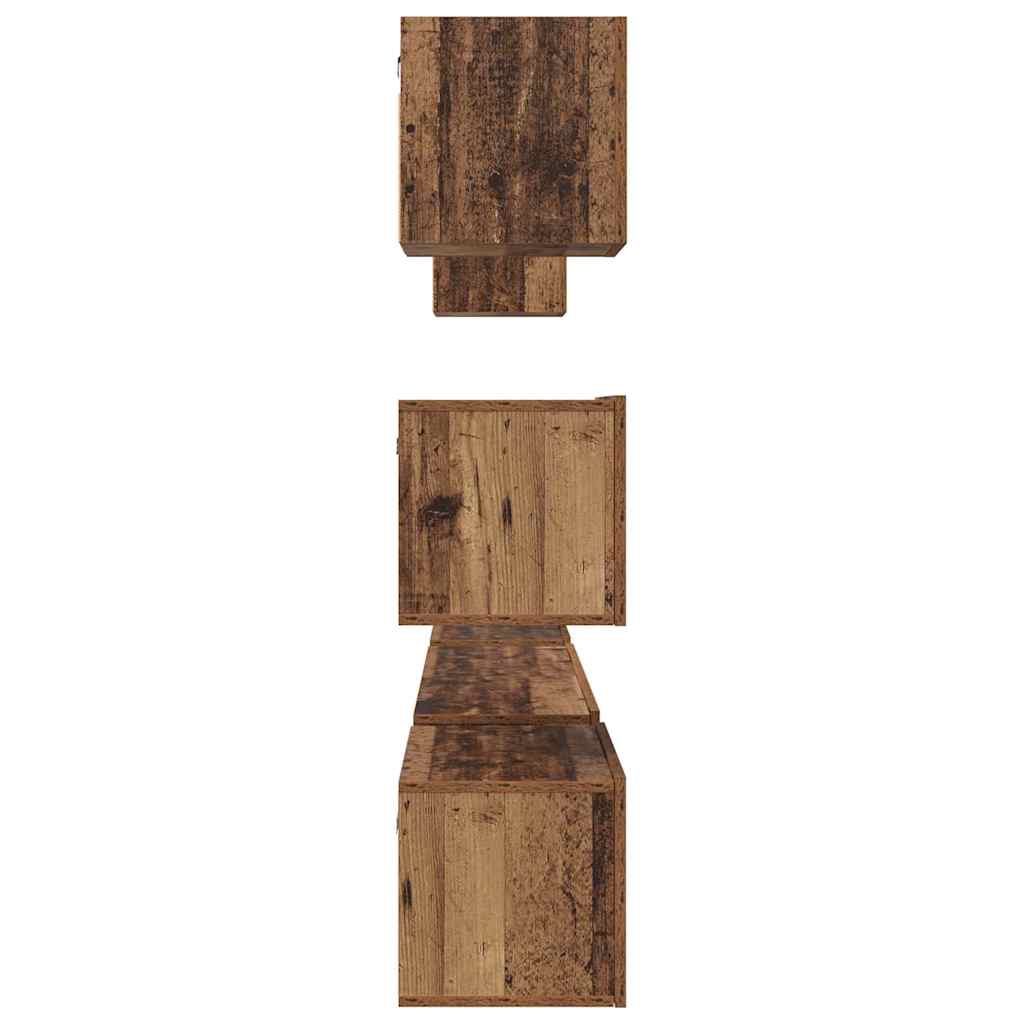 vidaXL Σετ επίπλου τηλεόρασης 8 pcs Παλαιό ξύλο 60 x 30 x 30 cm