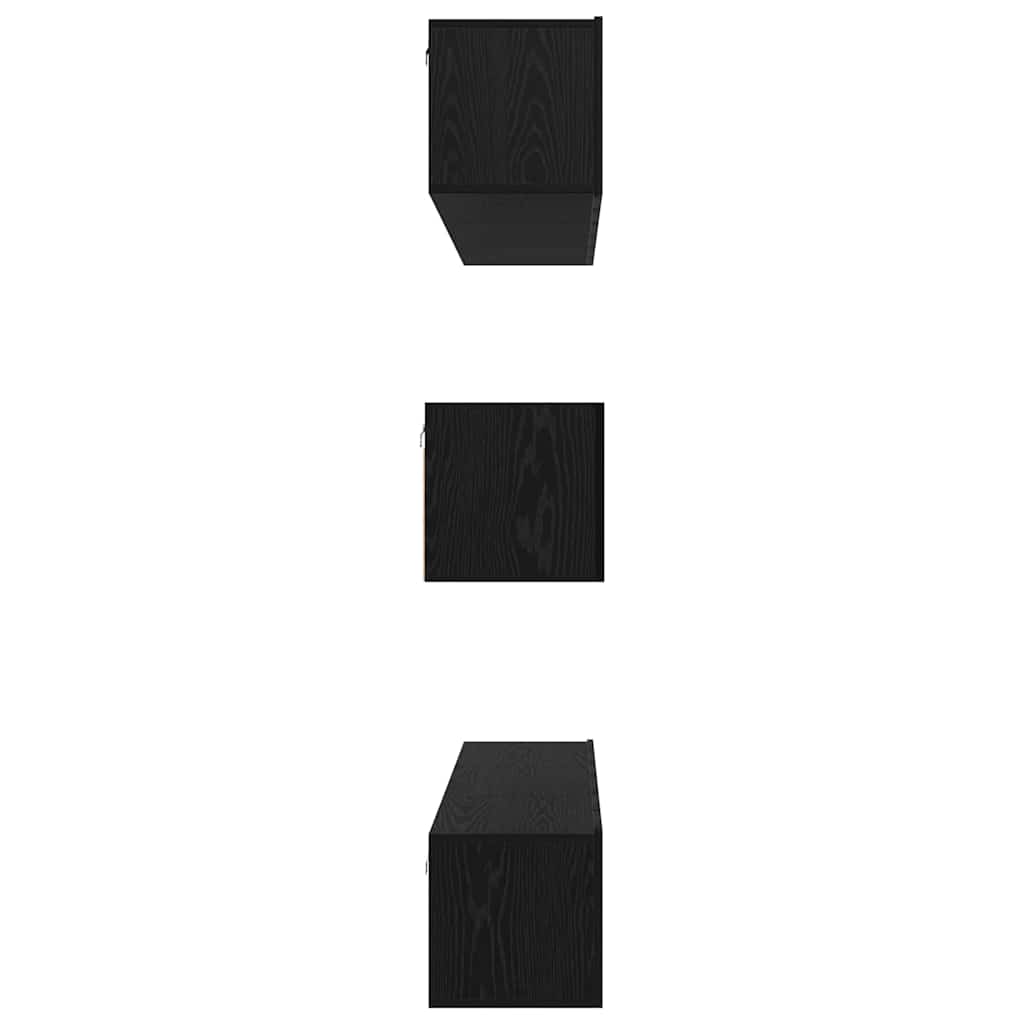 vidaXL Σετ επίπλου τηλεόρασης 8 pcs Μαύρη δρυς 60 x 30 x 30 cm