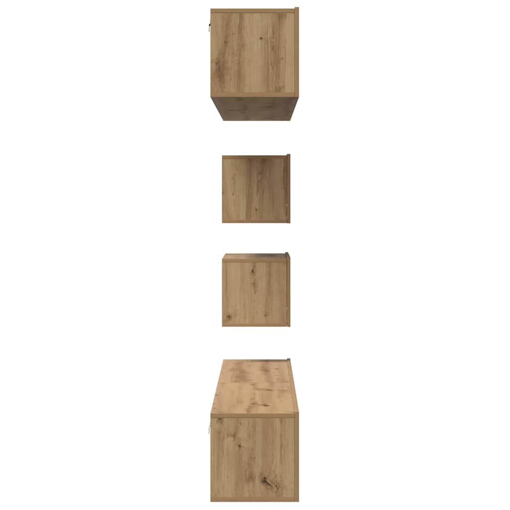 vidaXL Σετ επίπλου τηλεόρασης Επιτοίχιο 6 pcs artisan δρυς