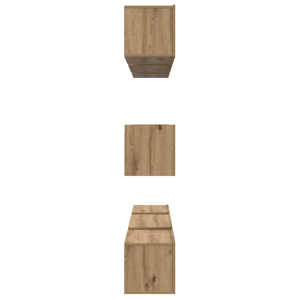 vidaXL ΣΕΤ ΒΑΘΜΟΛΟΓΗΣΗΣ ΤΗΛΕΟΡΑΣΗΣ Επιτοίχιο 8 pcs artisan δρυς