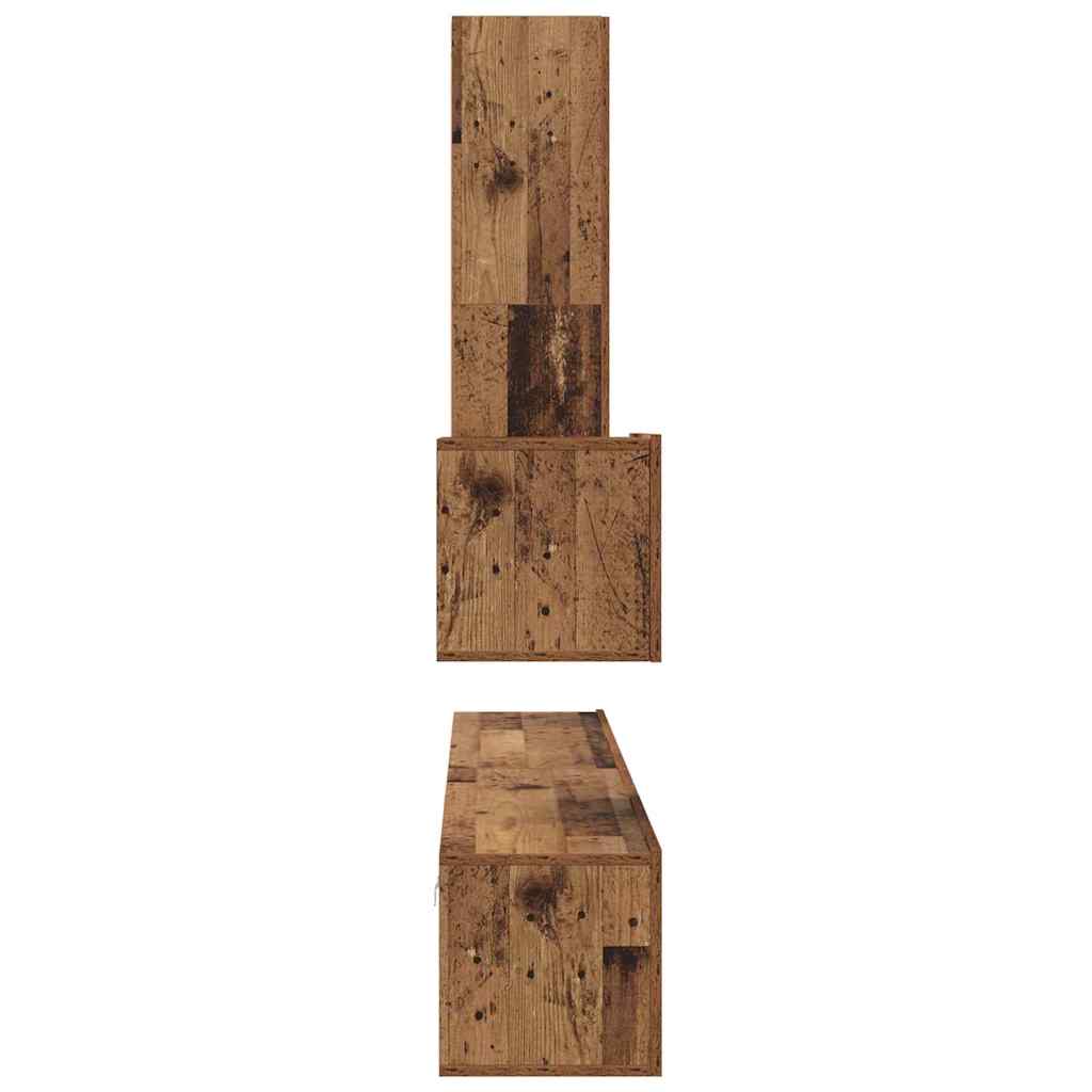 vidaXL ΣΕΤ ΒΑΘΜΟΛΟΓΗΣΗΣ ΤΗΛΕΟΡΑΣΗΣ 4 pcs Παλαιό ξύλο 200 x 30 x 30 cm