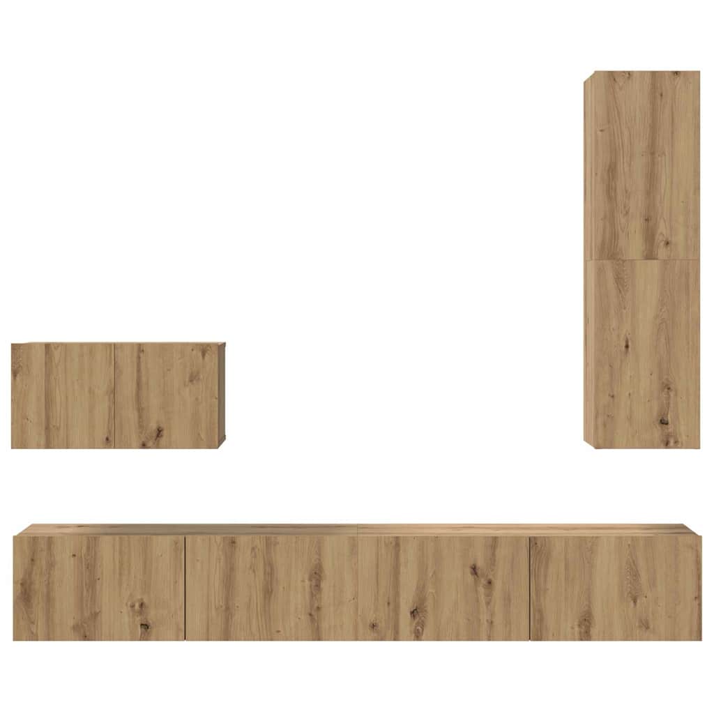 vidaXL ΣΕΤ ΒΑΘΜΟΛΟΓΗΣΗΣ ΤΗΛΕΟΡΑΣΗΣ 4 pcs artisan δρυς 200 x 30 x 30 cm