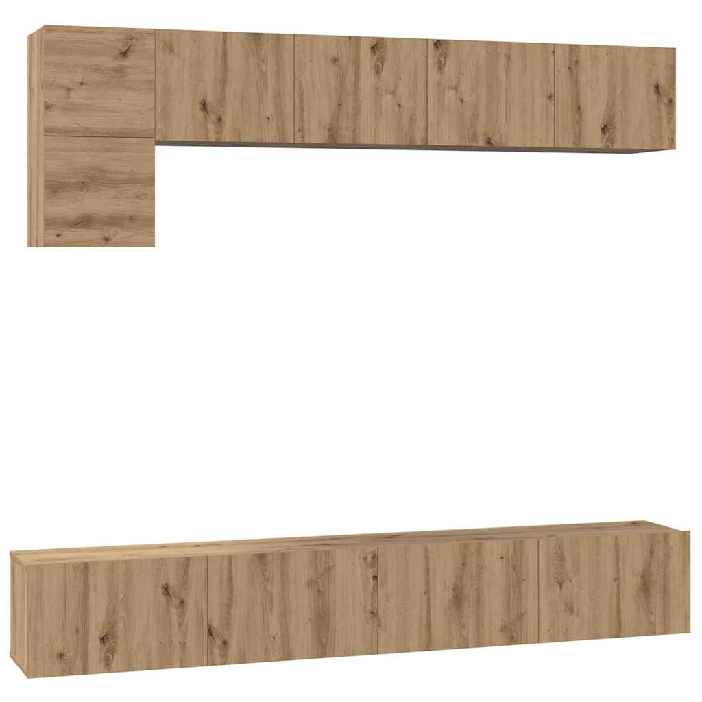 vidaXL Σετ επίπλου τηλεόρασης 5 pcs artisan δρυς 100 x 30 x 30 cm