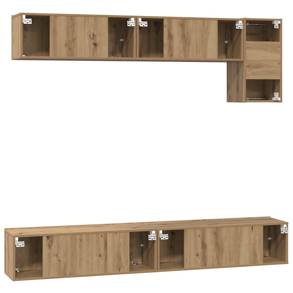 vidaXL Σετ επίπλου τηλεόρασης 5 pcs artisan δρυς 100 x 30 x 30 cm