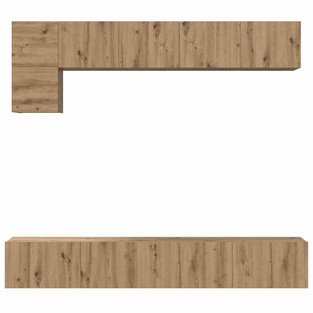 vidaXL Σετ επίπλου τηλεόρασης 5 pcs artisan δρυς 100 x 30 x 30 cm