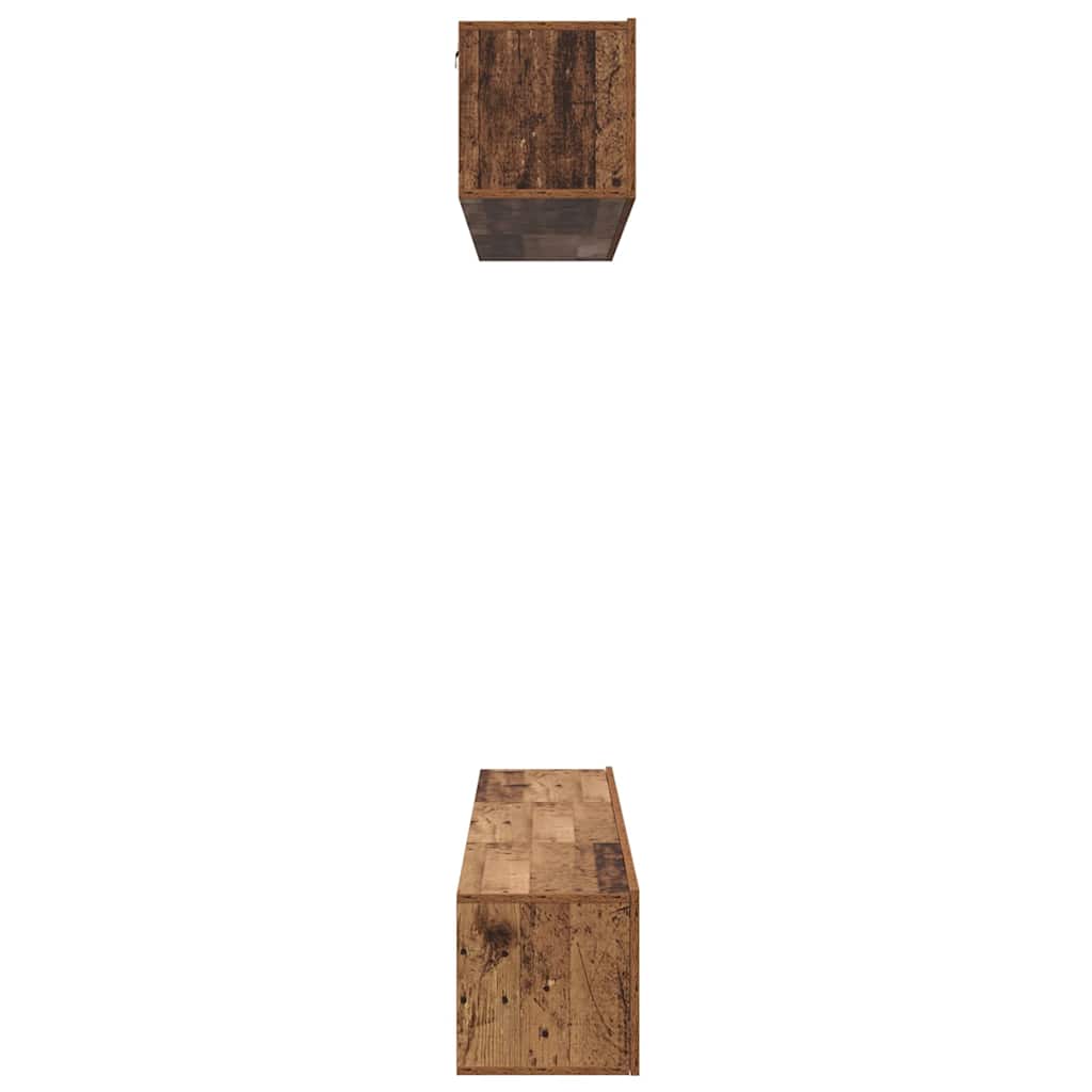 vidaXL Σετ επίπλου τηλεόρασης 5 pcs Παλαιό ξύλο 100 x 30 x 30 cm