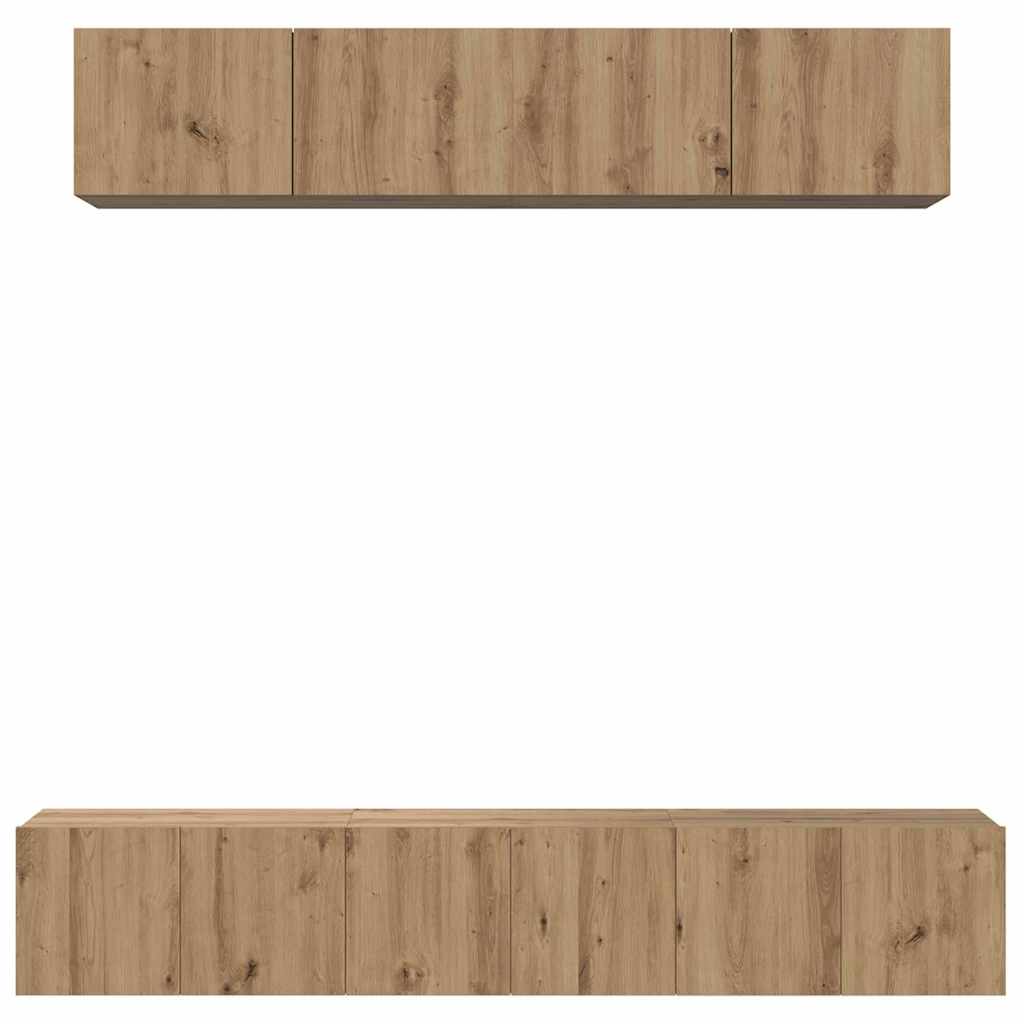 vidaXL Σετ επίπλου τηλεόρασης 5 pcs artisan δρυς 100 x 30 x 30 cm