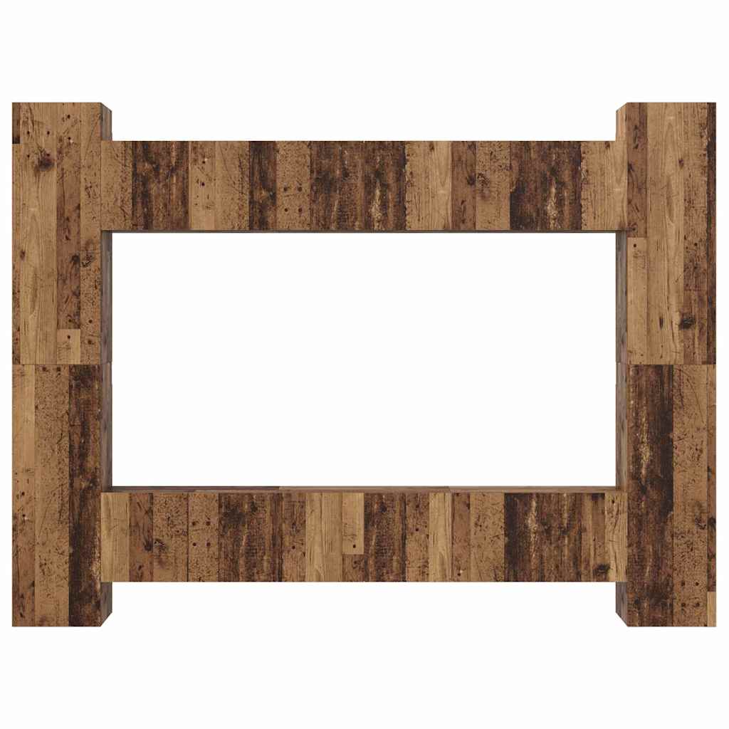vidaXL Σετ επίπλου τηλεόρασης 10 pcs Παλαιό ξύλο 30.5 x 30 x 90 cm