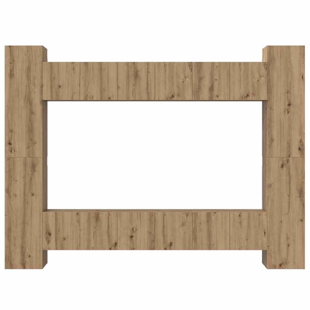 vidaXL Σετ επίπλου τηλεόρασης 10 pcs artisan δρυς 30.5 x 30 x 90 cm