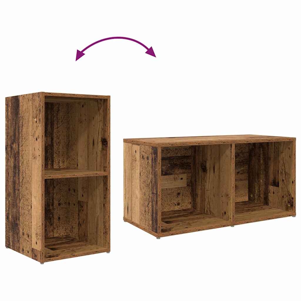 vidaXL Ντουλάπι TV 3 pcs Καφέ 107 x 35 x 37 cm Επεξεργασμένο ξύλο
