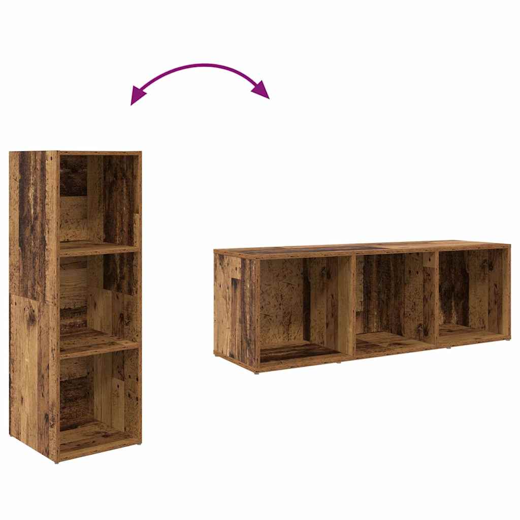 vidaXL Ντουλάπι TV 3 pcs Καφέ 107 x 35 x 37 cm Επεξεργασμένο ξύλο