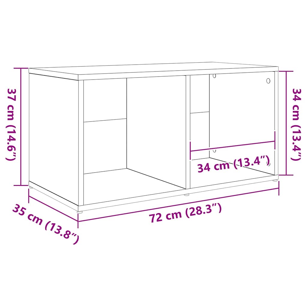 vidaXL Ντουλάπι TV 3 pcs Μαύρο 107 x 35 x 37 cm Επεξεργασμένο ξύλο