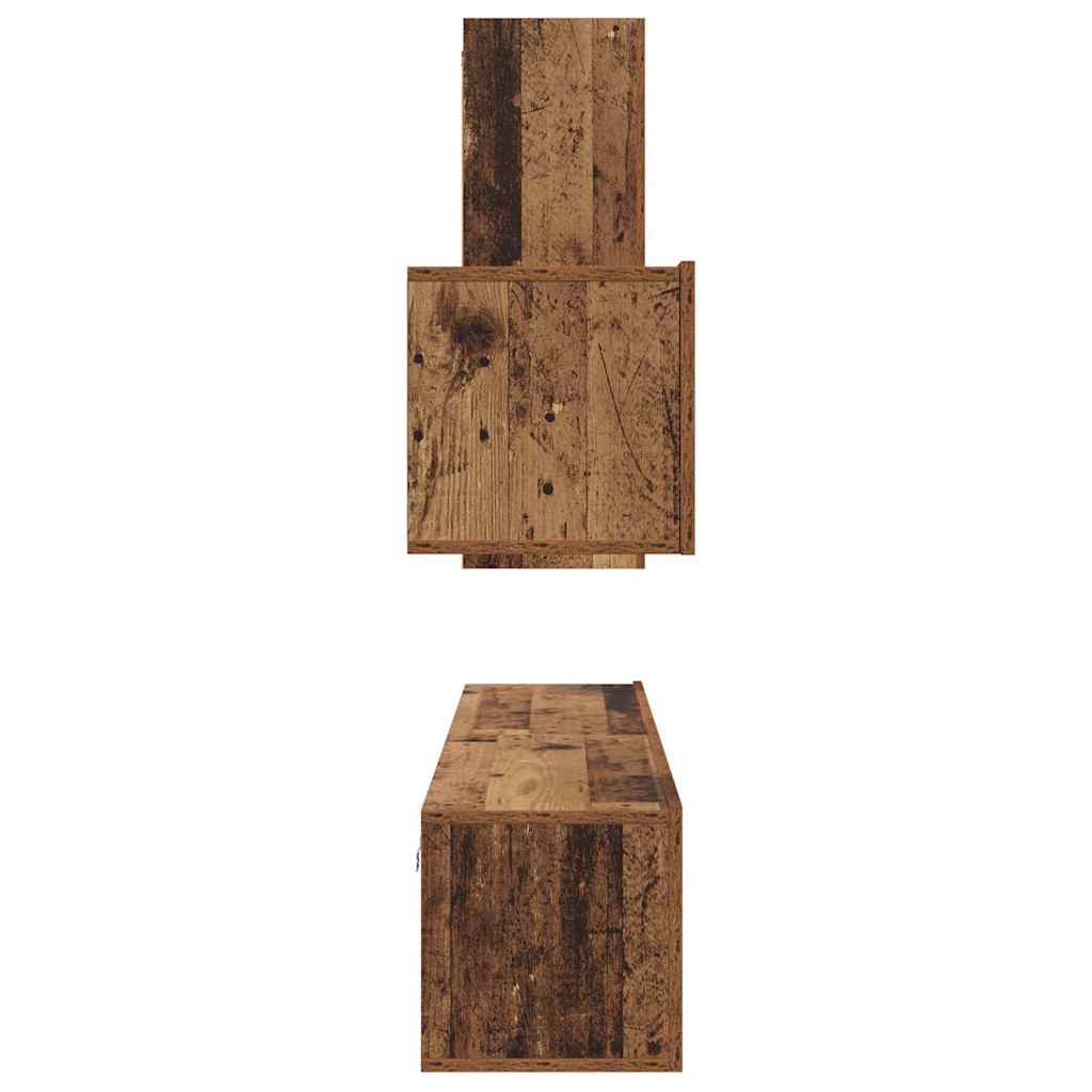 vidaXL Σετ επίπλου τηλεόρασης 4 pcs Παλαιό ξύλο 30.5 x 30 x 90 cm