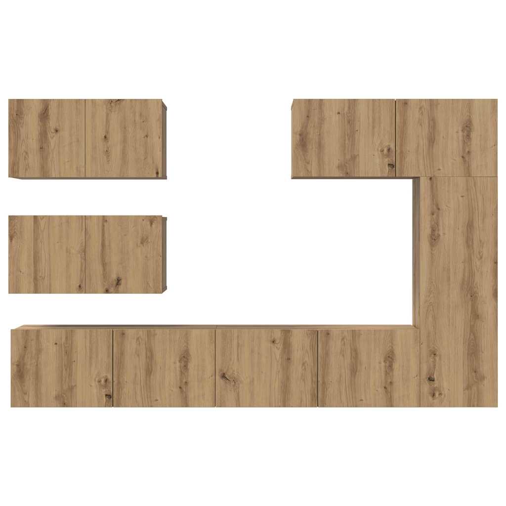 vidaXL Σετ επίπλου τηλεόρασης 6 pcs artisan δρυς 30.5 x 30 x 90 cm