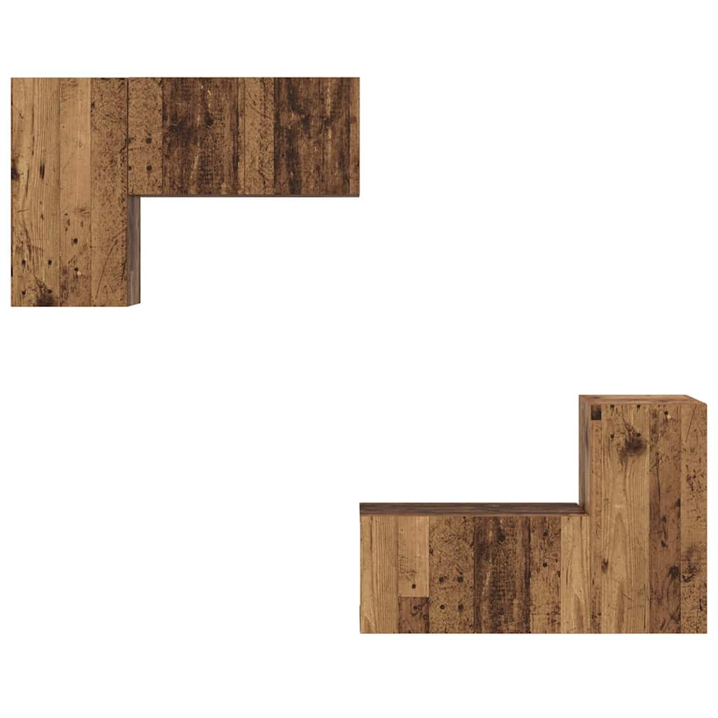 vidaXL Σετ επίπλου τηλεόρασης 4 pcs Παλαιό ξύλο 60 x 30 x 30 cm