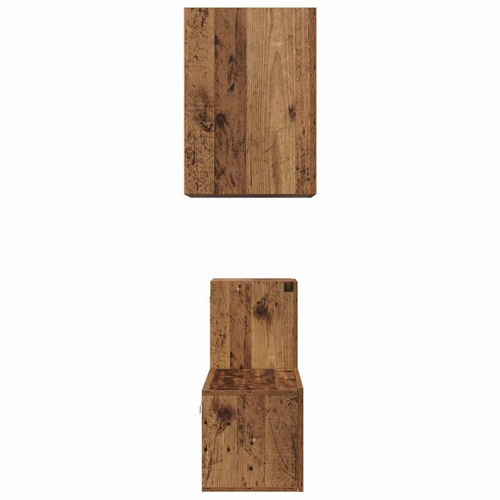 vidaXL Σετ επίπλου τηλεόρασης 4 pcs Παλαιό ξύλο 60 x 30 x 30 cm