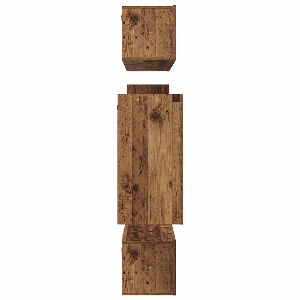 vidaXL Σετ επίπλου τηλεόρασης 8 pcs Παλαιό ξύλο 30.5 x 30 x 60 εκ.