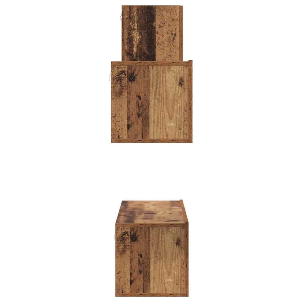 vidaXL Σετ επίπλου τηλεόρασης 4 pcs Παλαιό ξύλο 30.5 x 30 x 60 εκ.