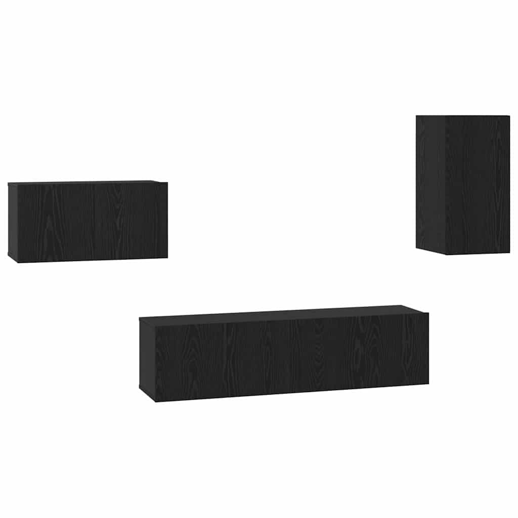 vidaXL Σετ επίπλου τηλεόρασης 4 pcs Μαύρη δρυς 30.5 x 30 x 60 εκ.