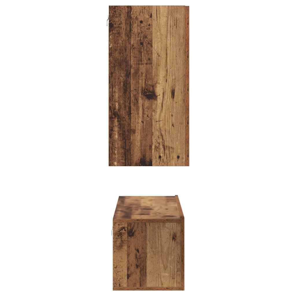 vidaXL Σετ επίπλου τηλεόρασης 6 pcs Παλαιό ξύλο 60 x 30 x 30 cm