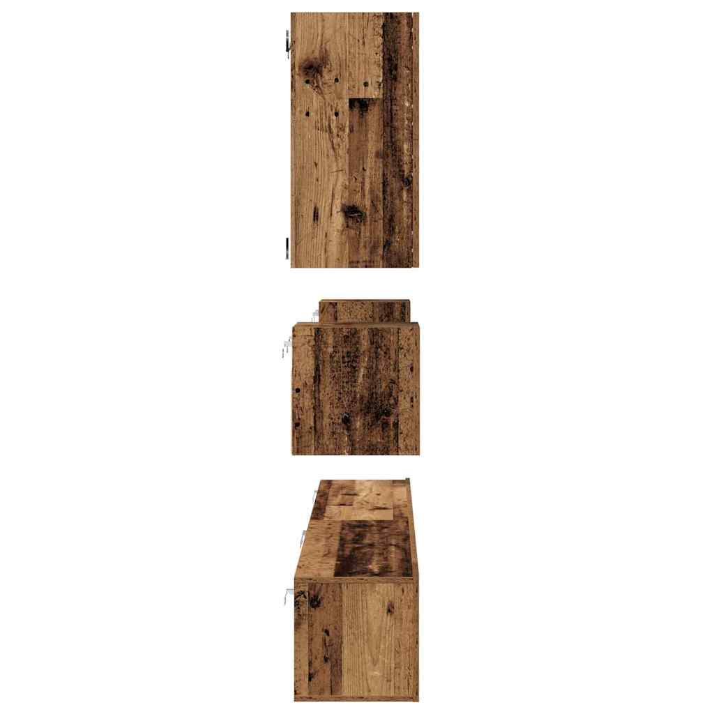 vidaXL Σετ επίπλου τηλεόρασης 8 pcs Παλαιό ξύλο 100 x 30 x 30 cm
