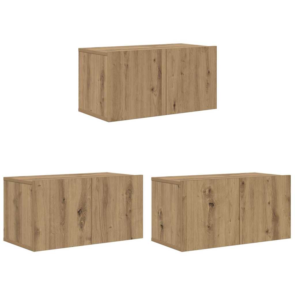 vidaXL Σετ επίπλου τηλεόρασης 8 pcs artisan δρυς 60 x 30 x 30 cm