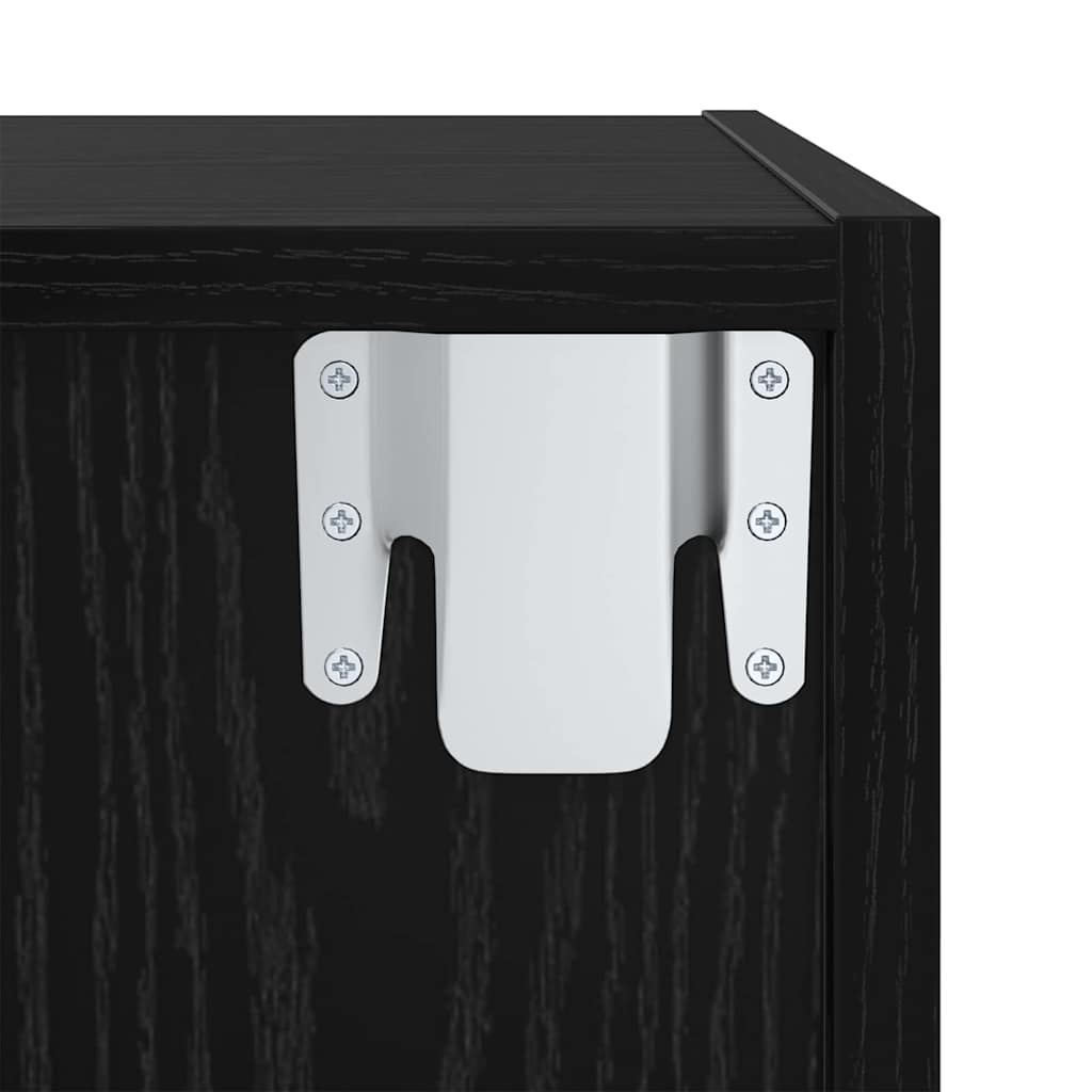 vidaXL Σετ Τηλεοπτικού Κάδου 2 pcs Μαύρη δρυς 37 x 37 x 142.5 εκ