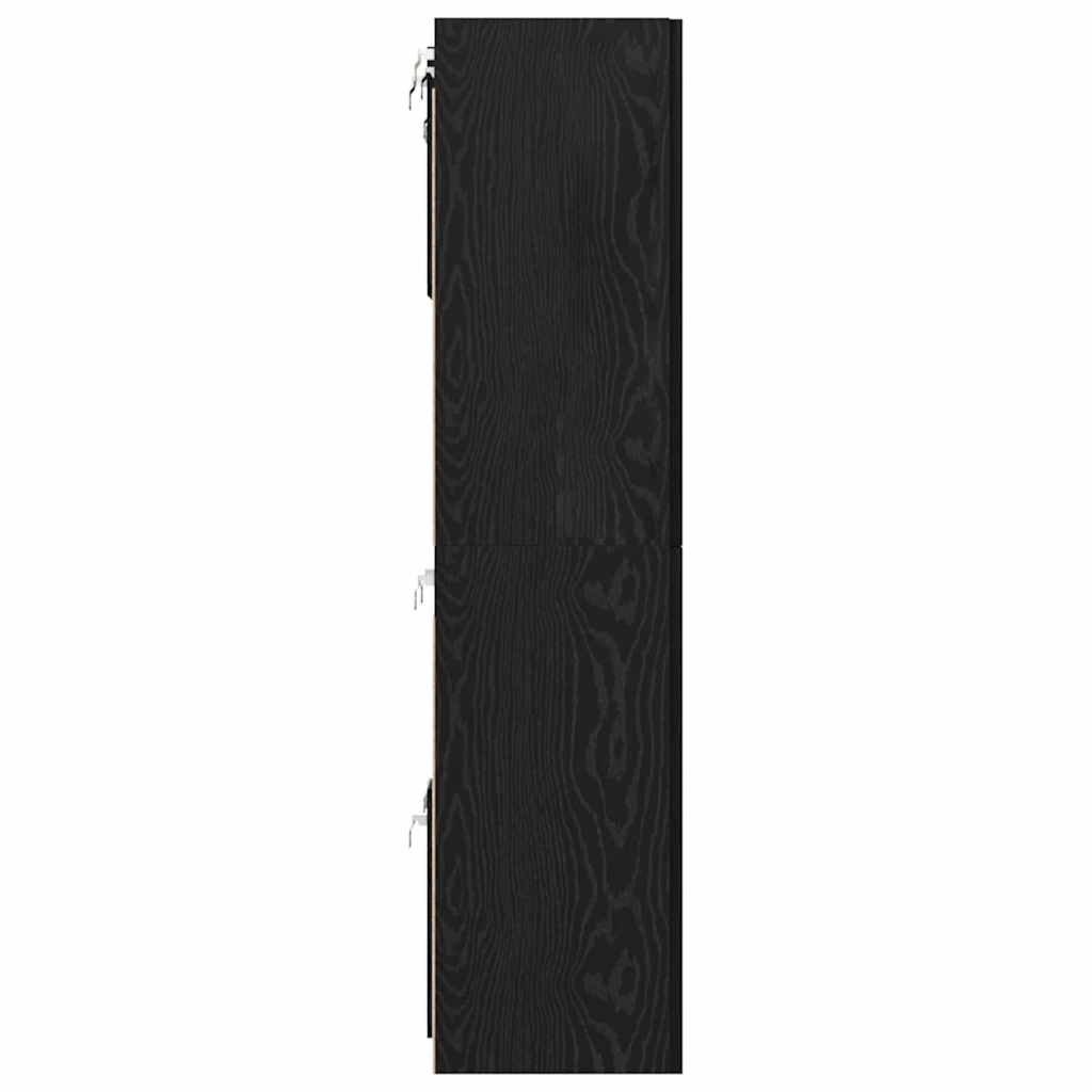 vidaXL Σετ επίπλου τηλεόρασης 8 pcs Μαύρη Δρυς 181 x 30 x 120 εκ