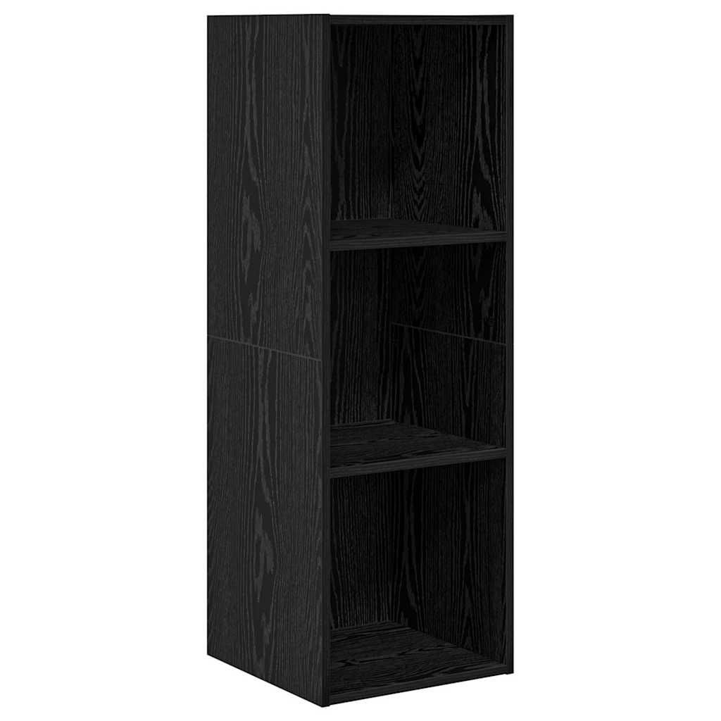 vidaXL Σετ Τηλεοπτικού Κάδου με ράφι 3 pcs Μαύρη δρυς 37 x 37 x 107 εκ