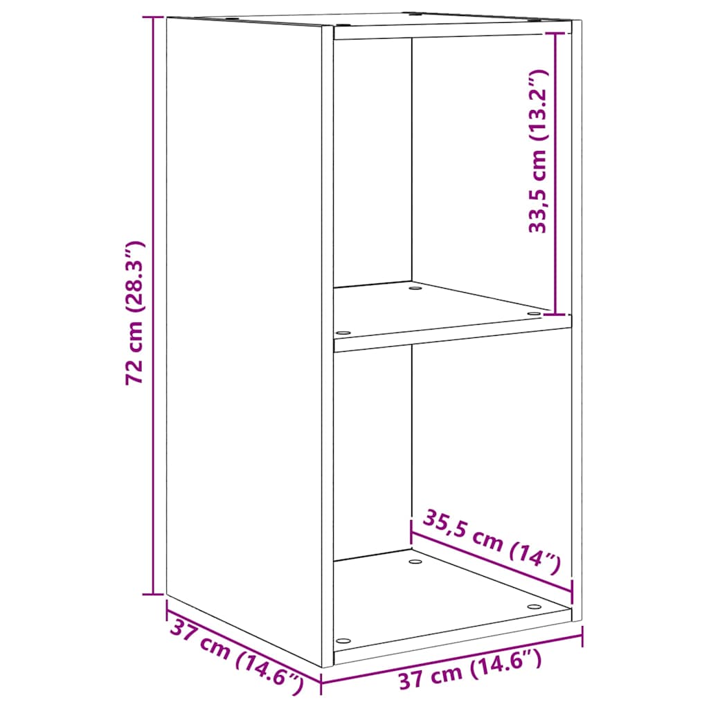 vidaXL Σετ Τηλεοπτικού Κάδου 3 pcs artisan δρυς 37 x 37 x 107 εκ