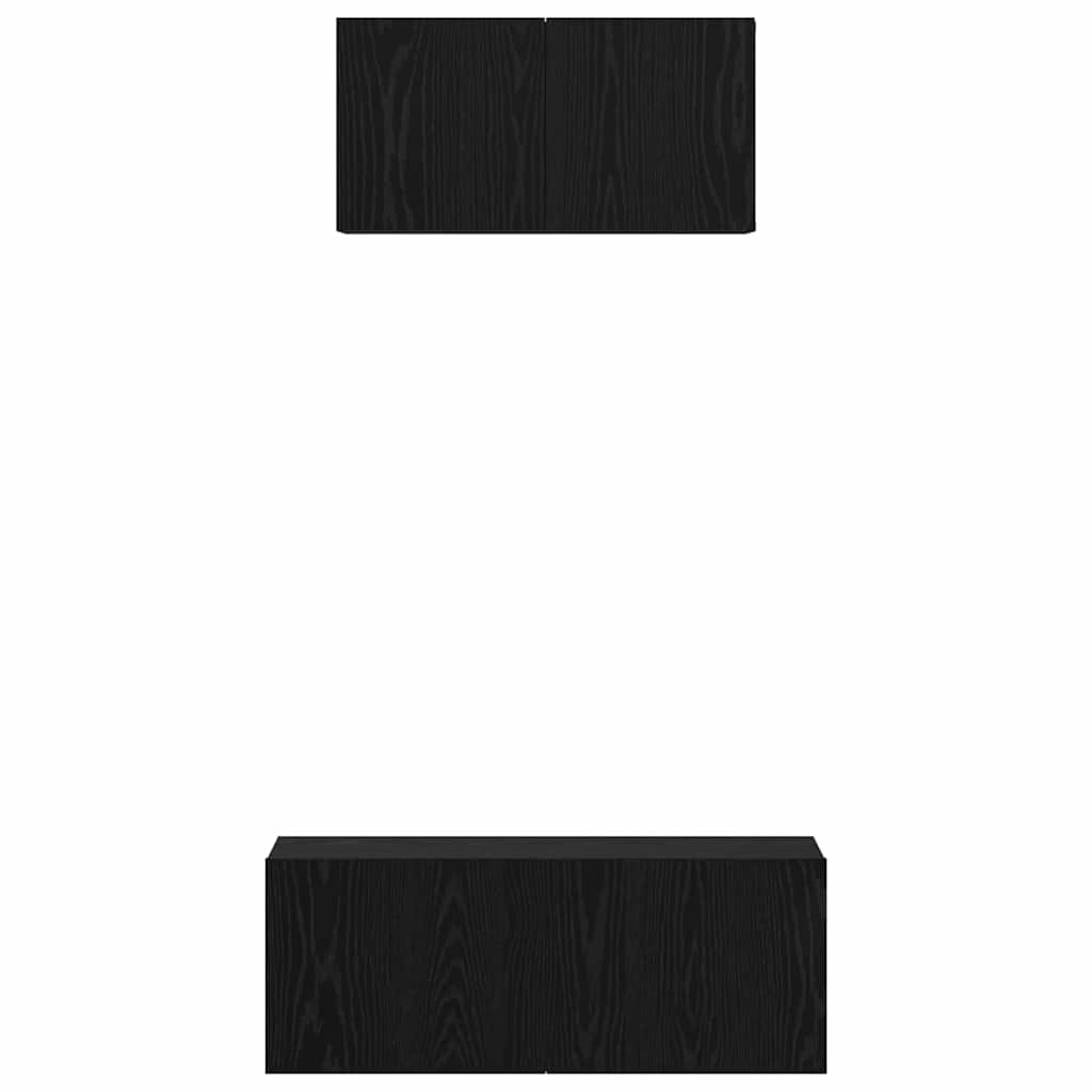 vidaXL Σετ επίπλου τηλεόρασης 2 pcs Μαύρη δρυς 80 x 30 x 30 εκ