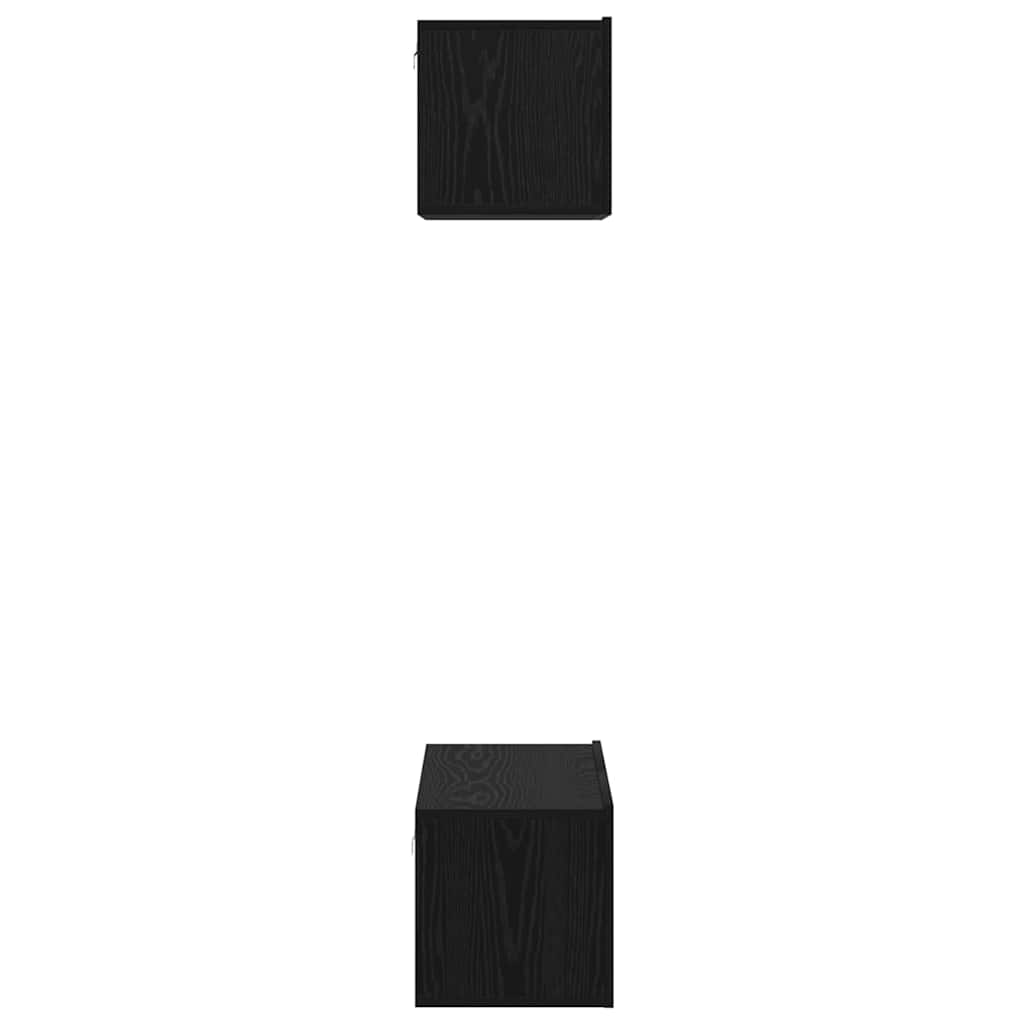 vidaXL Σετ επίπλου τηλεόρασης 2 pcs Μαύρη δρυς 80 x 30 x 30 εκ