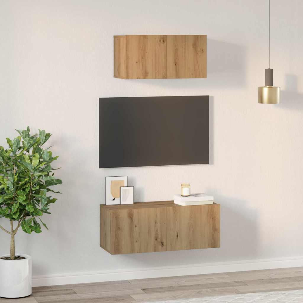 vidaXL Σετ επίπλου τηλεόρασης 2 pcs artisan δρυς 80 x 30 x 30 εκ