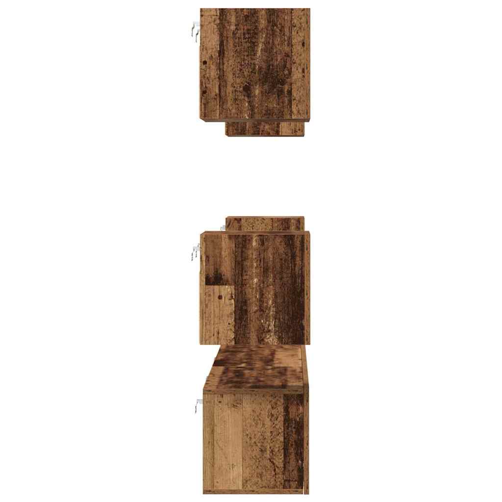 vidaXL Σετ επίπλου τηλεόρασης 7 pcs Παλαιό ξύλο 60 x 30 x 30 cm