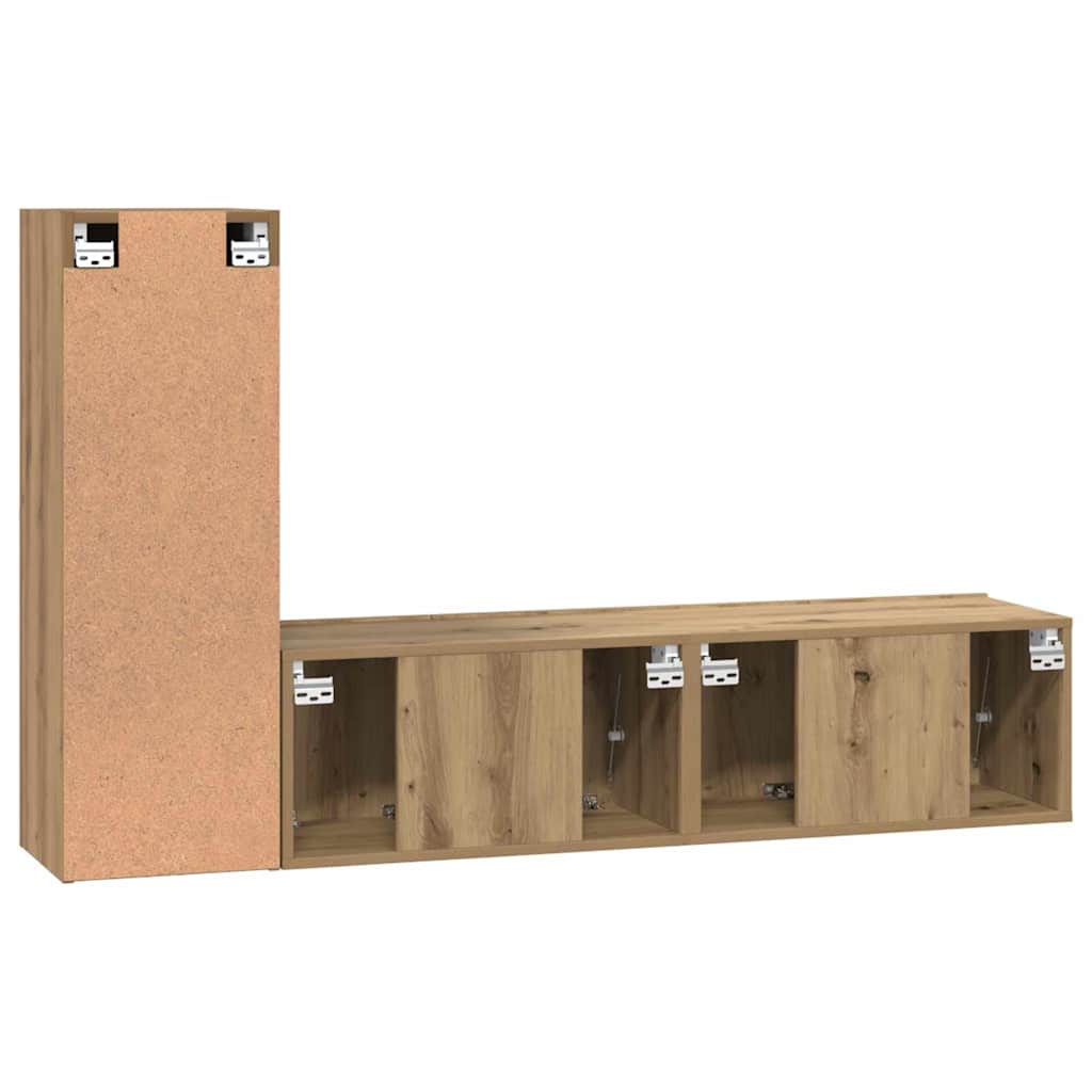 vidaXL Σετ επίπλου τηλεόρασης 3 pcs artisan δρυς 60 x 30 x 30 cm