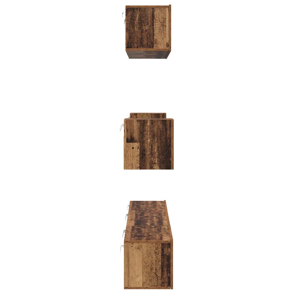 vidaXL Σετ επίπλου τηλεόρασης 7 pcs Παλαιό ξύλο 80 x 30 x 30 εκ