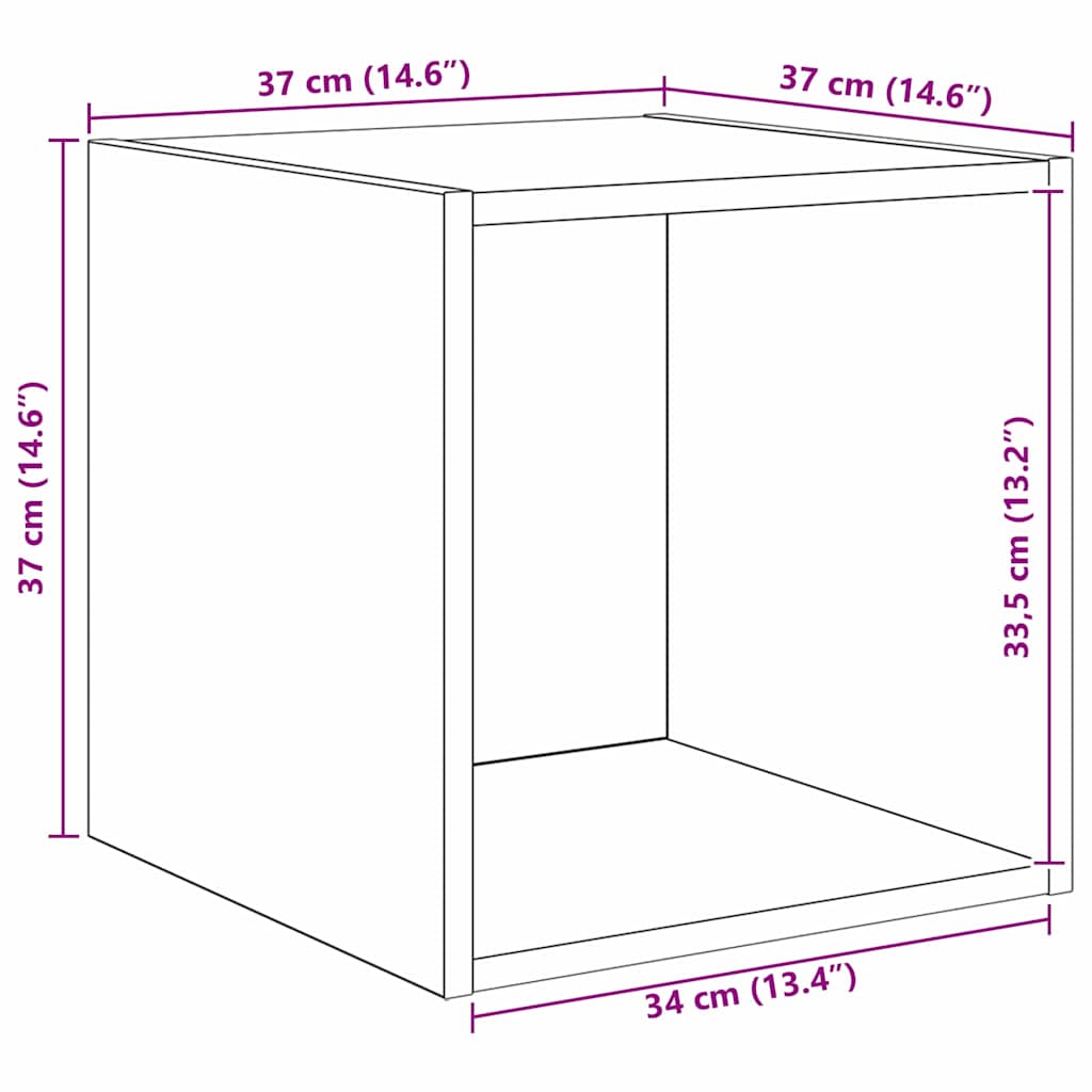 vidaXL Σετ επίπλου τηλεόρασης 4 pcs artisan δρυς 37 x 37 x 142.5 εκ